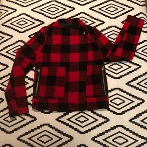 Red and Black Plaid Jacket (girls sz)